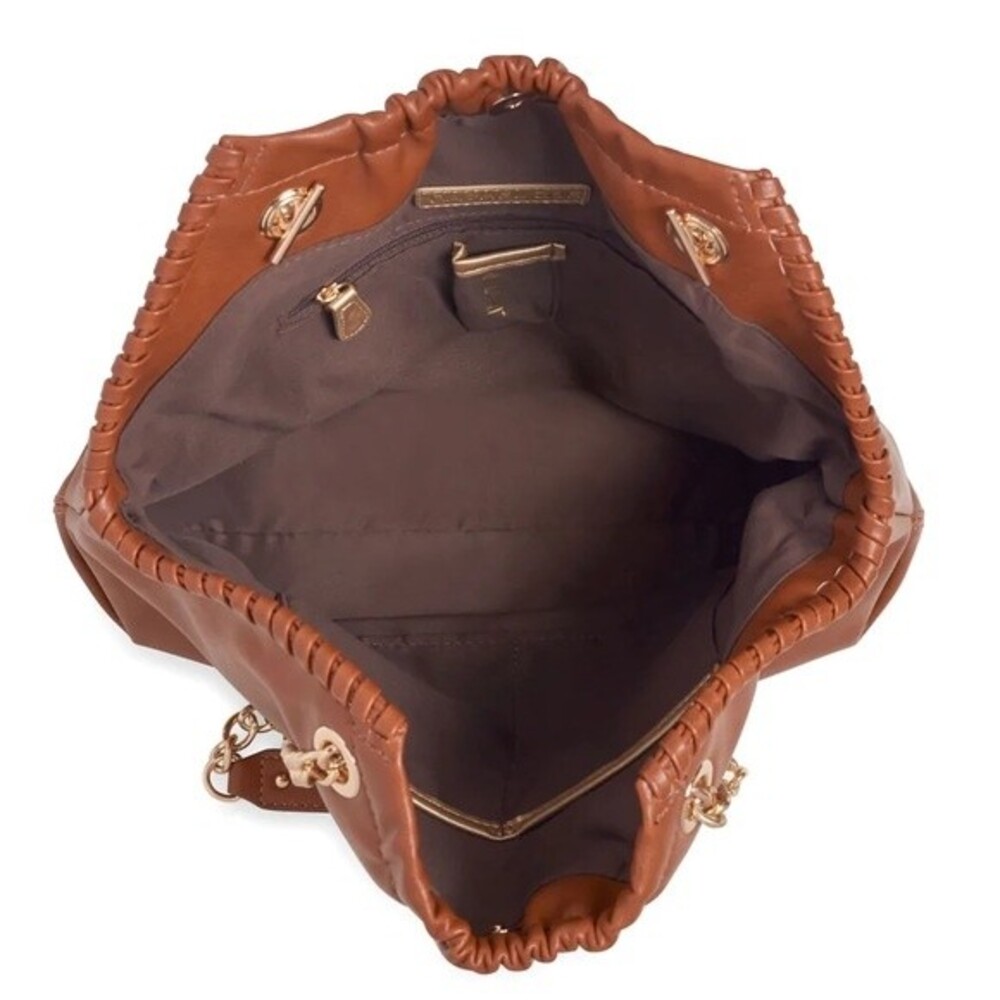 RACHEL ZOE COLLECTION Kaia Shoulder Bag in Cognac Tan NWOT - Picture 3 of 16